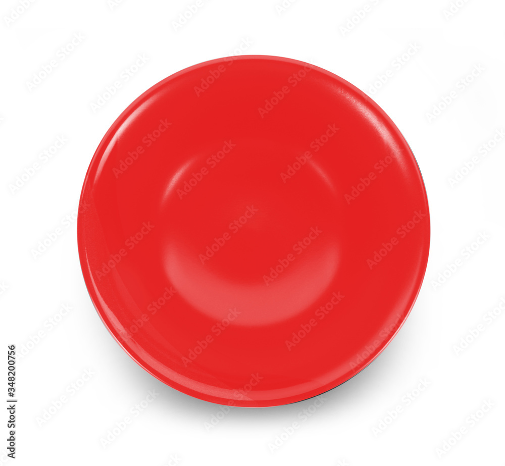 topview empty bowl on white background topview empty bowl on white background