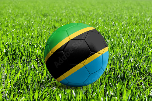 Tanzania Flag on Soccer Ball