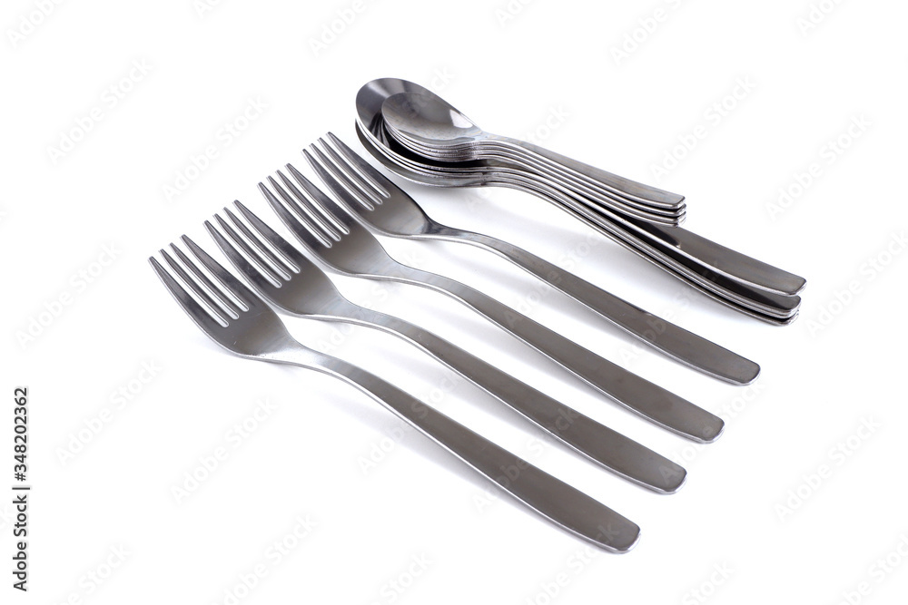 metal forks on a white background. Forks are for eating. metal forks on a white background. Forks are for eating.
