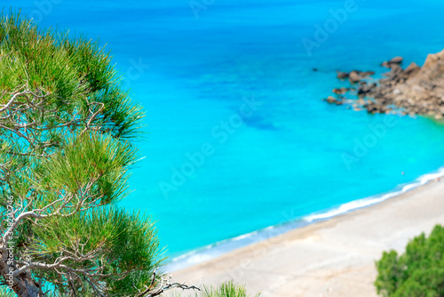 Famous sandy beach of Agia Fotia near Ierapetra  Crete  Greece.