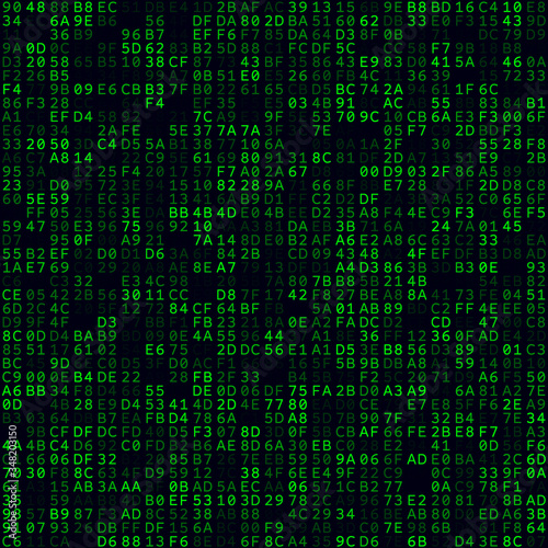 Abstract Technology Background. Green filled hexademical pairs background. Medium sized seamless pattern. Superb vector illustration.