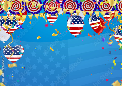 Celebrations curfew unlock United States with colorful balloons