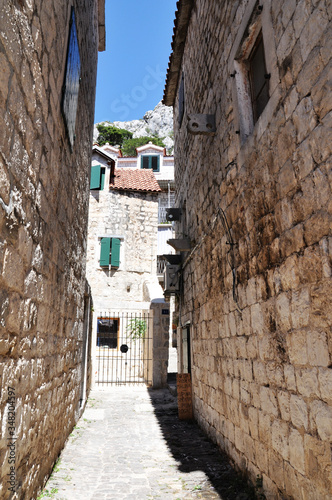 Narrow Street in the Old Town of Croatia