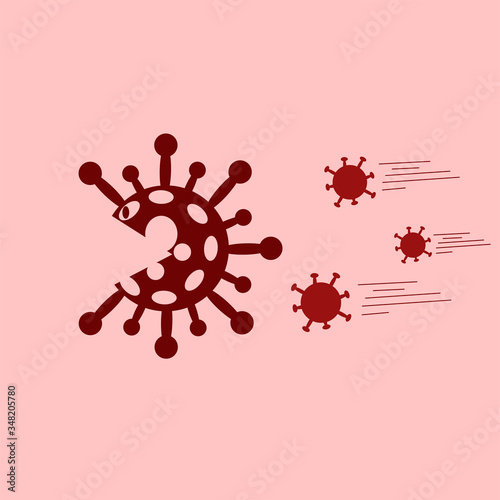 Illustration of corona virus pandemic. be careful to do social distance