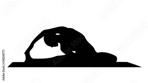 yoga gymnast girl vector illustration