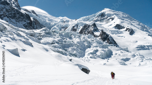 Fotografie Mont blanc north face on skis