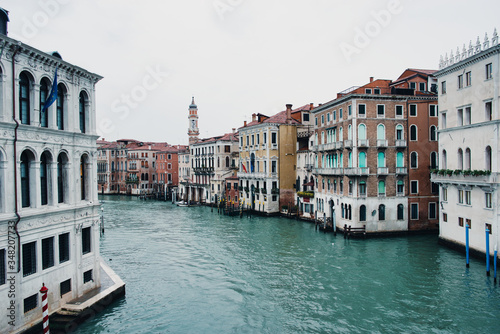 roads and canals in venice italy without crowds in dull weather