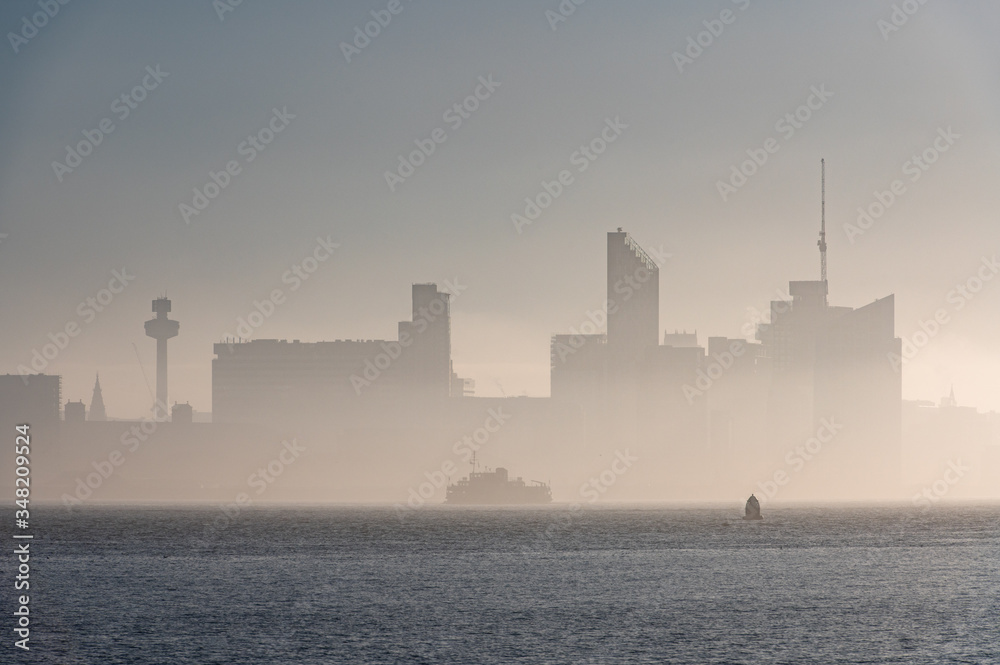 Fog over the River Mersey