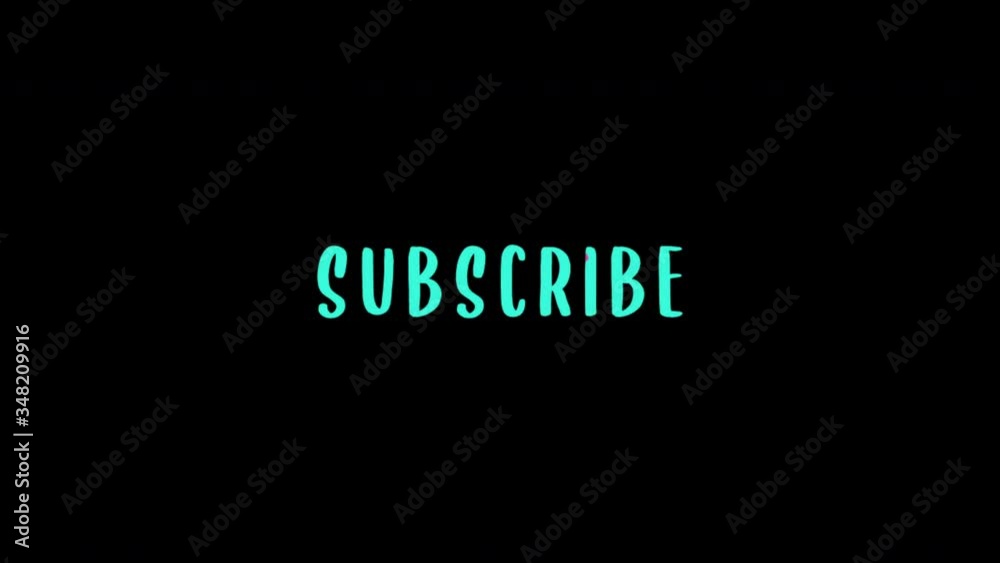 Subscribe Animated Text for Video Subscribe Animated Text for Video