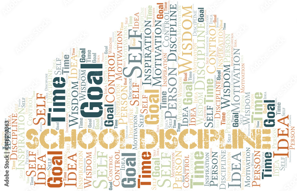School Discipline word cloud collage made with text only. School Discipline word cloud collage made with text only.