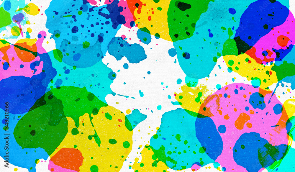 colorful paint splutters