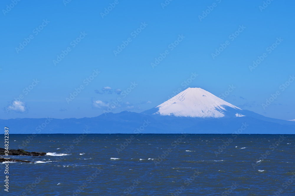 館山から見える富士