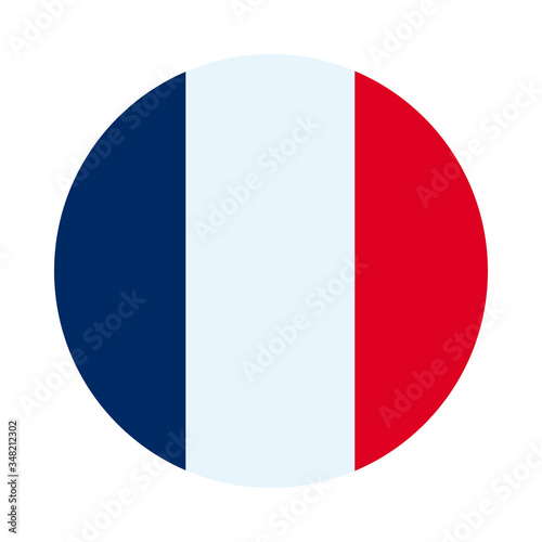 round france flag icon, flat style