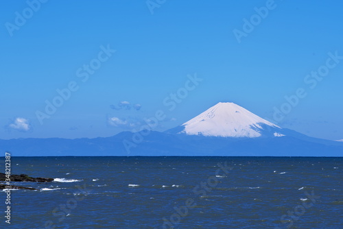 館山から見える富士
