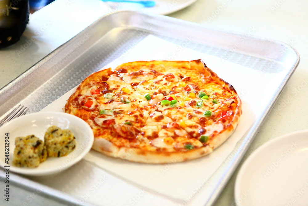pizza on a plate pizza on a plate