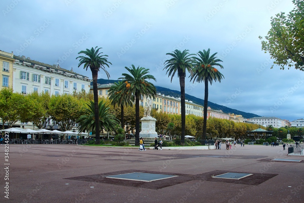 Corsica,Bastia-Statue of Emperor Napoleon Bonaparte