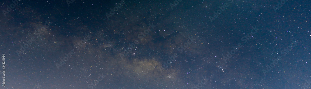 Obraz premium Milky way galaxy stars in sky.night scene milky way panorama background