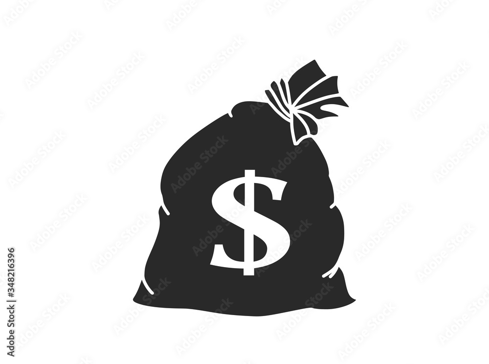 money bag icon. banking and money symbol. financial infographic design