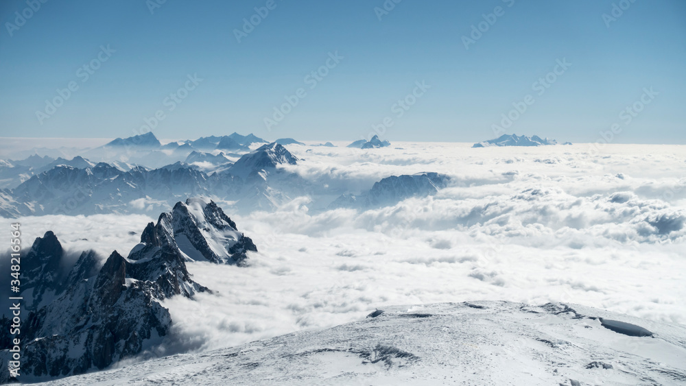 Mont Blanc massif from the top