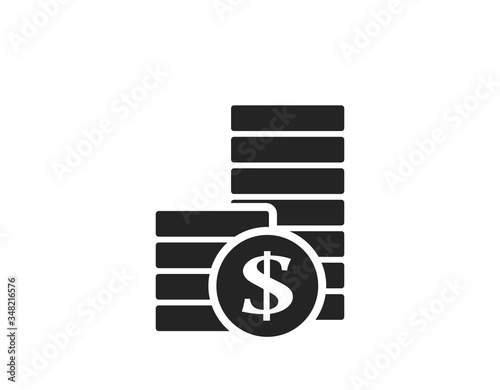 pile of coins icon. money symbol. infographic design element