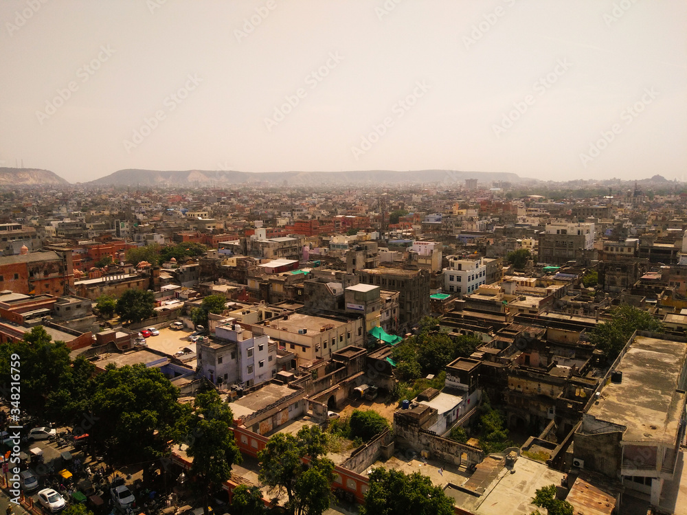 aerial view of jaipur rajasthan india