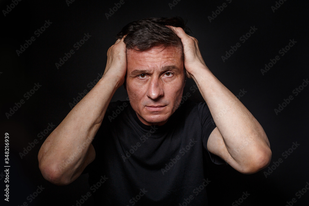 Portrait of a man with problems Portrait of a man with problems