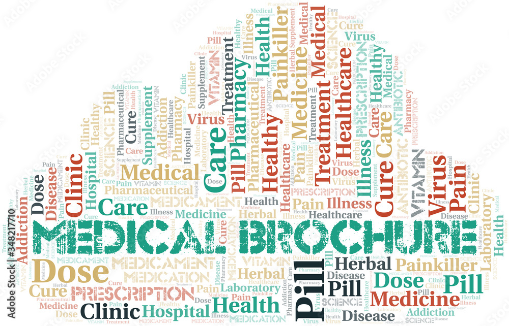 Medical Brochure word cloud collage made with text only.