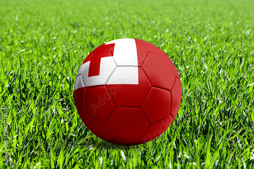 Tonga Flag on Soccer Ball