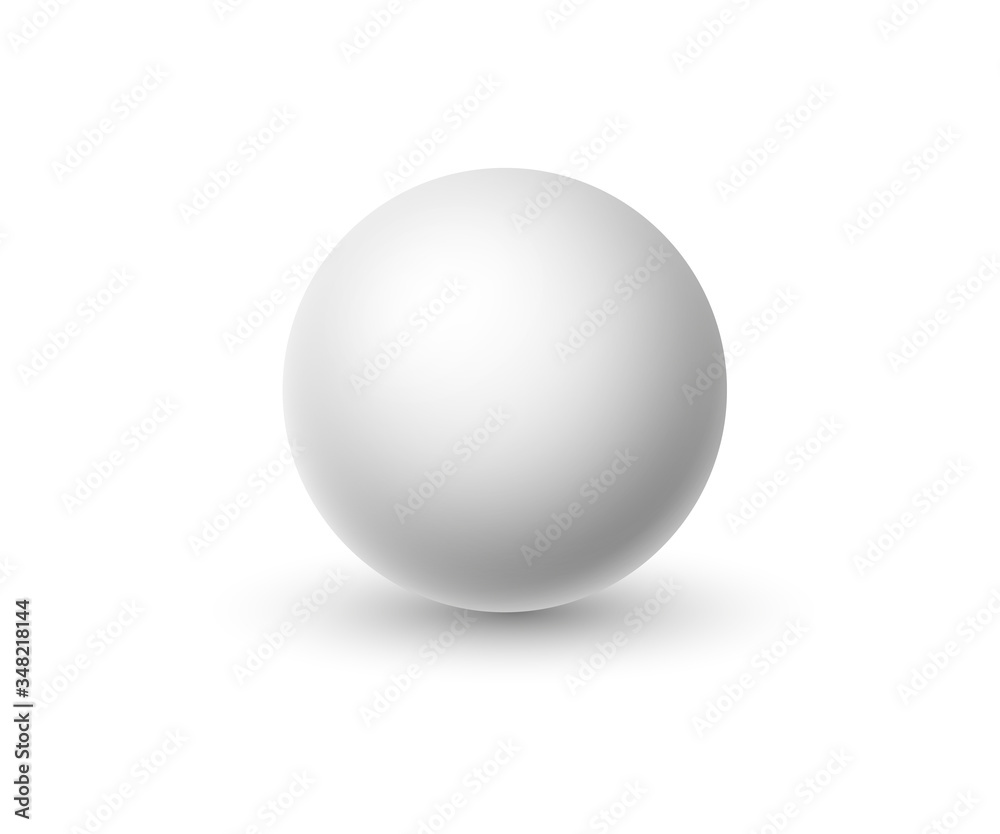 White sphere isolated on white background. Vector illustration White sphere isolated on white background. Vector illustration