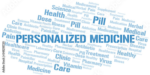 Personalized Medicine word cloud collage made with text only.