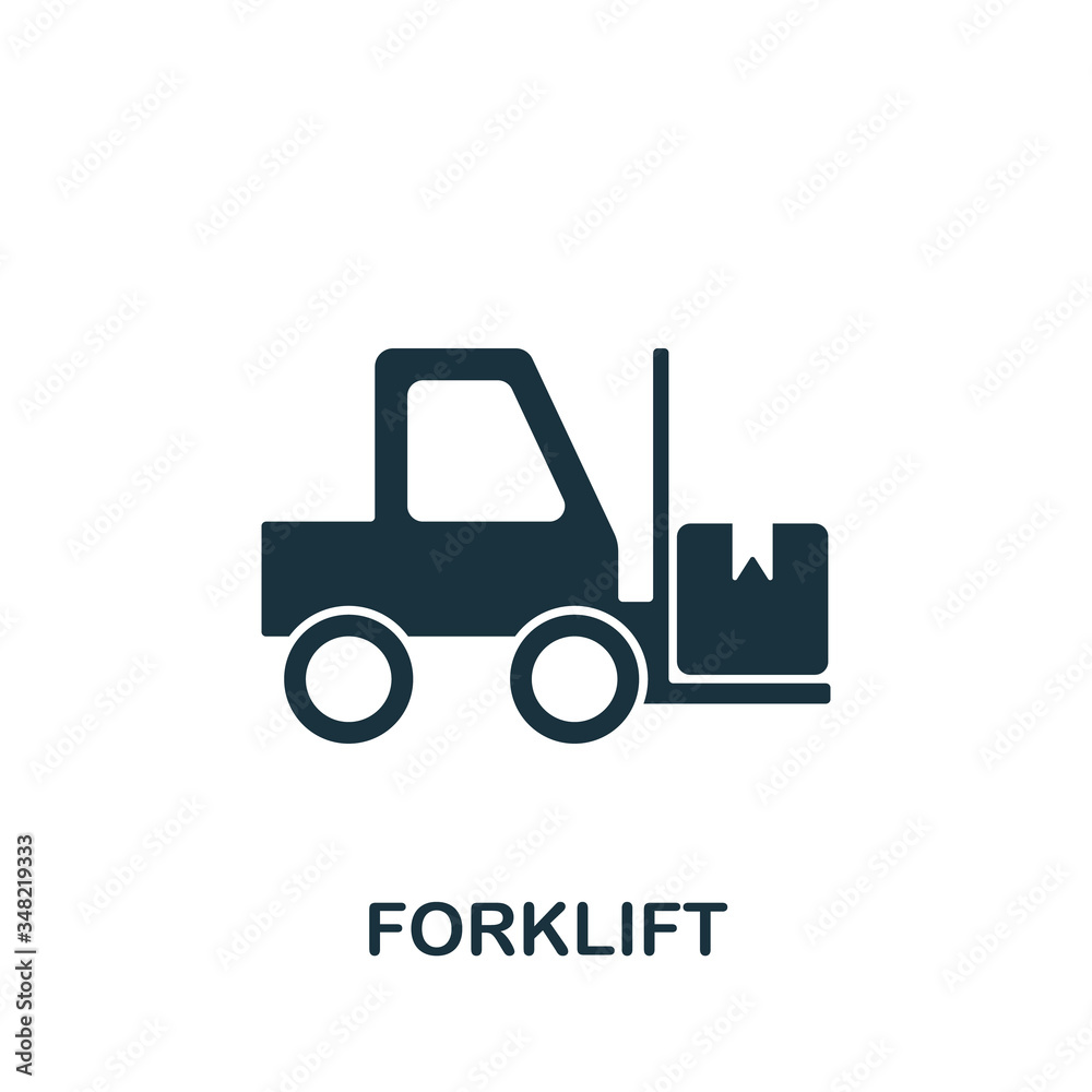 Forklift icon from industrial collection. Simple line Forklift icon for templates, web design and infographics