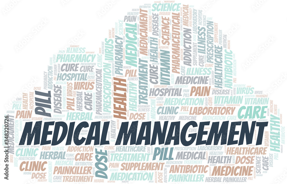 Obraz premium Medical Management word cloud collage made with text only.
