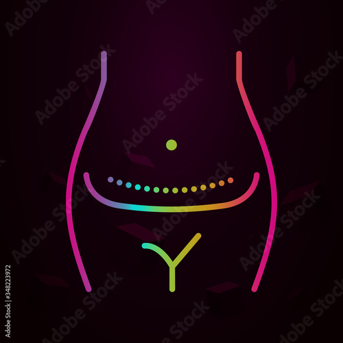 Abdominoplasty, woman nolan icon Simple thin line, outline vector of Anti age icons for ui and ux, website or mobile application