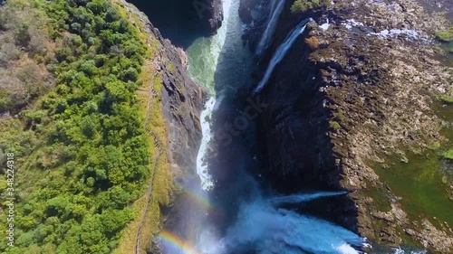 Aerial view of Victoria falls in Livingstone Zambia 4