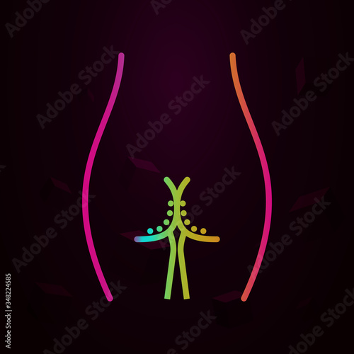 Buttock lift woman body nolan icon Simple thin line, outline vector of Anti age icons for ui and ux, website or mobile application