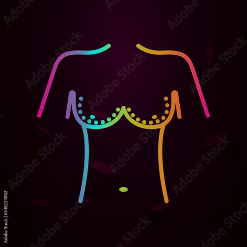 Breast lift, woman body nolan icon Simple thin line, outline vector of Anti age icons for ui and ux, website or mobile application