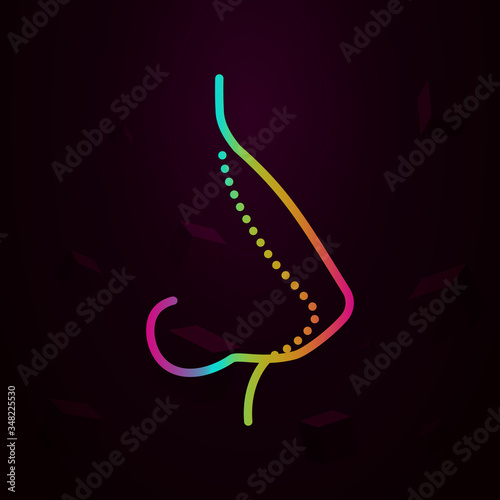 Rhinoplasty, nose curve nolan icon Simple thin line, outline vector of Anti age icons for ui and ux, website or mobile application