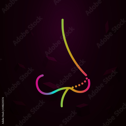 Rhinoplasty, nose curve nolan icon Simple thin line, outline vector of Anti age icons for ui and ux, website or mobile application