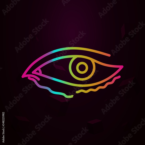 Eye wrinkle, woman eye nolan icon Simple thin line, outline vector of Anti age icons for ui and ux, website or mobile application