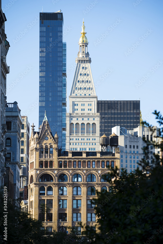 Clock tower of the Metropolitan Life Insurance Company building, Downtown, Manhattan, New York City, USA