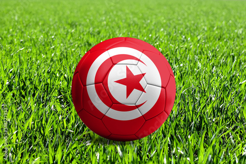 Tunisia Flag on Soccer Ball