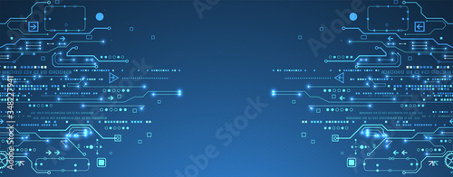 Abstract technology circuit board. Communication concept.