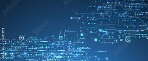 Abstract technology circuit board. Communication concept.