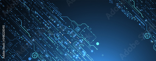 Abstract technology circuit board. Communication concept.