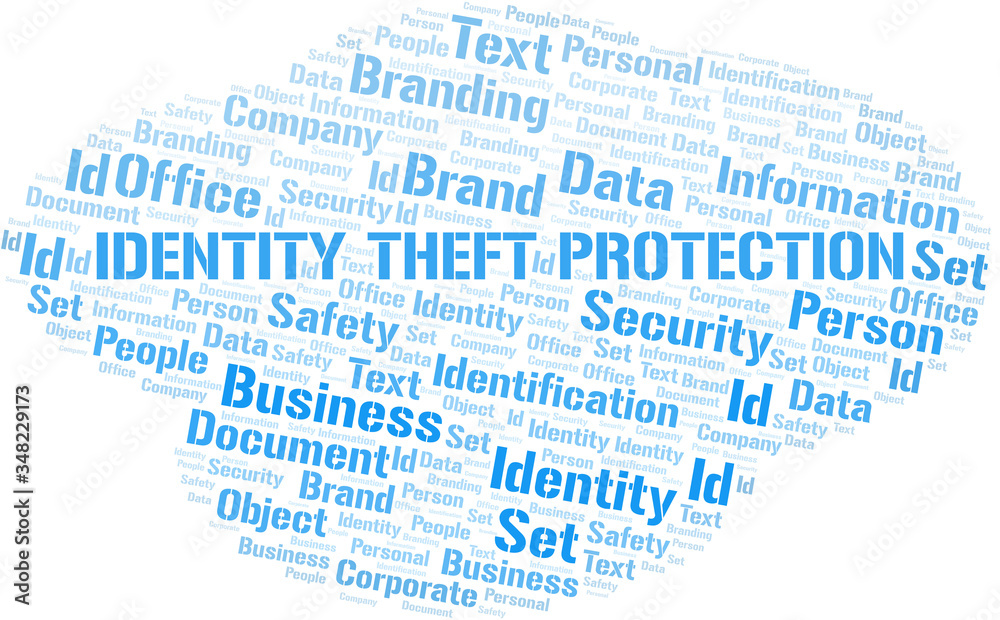 Identity Theft Protection word cloud collage made with text only. Identity Theft Protection word cloud collage made with text only.