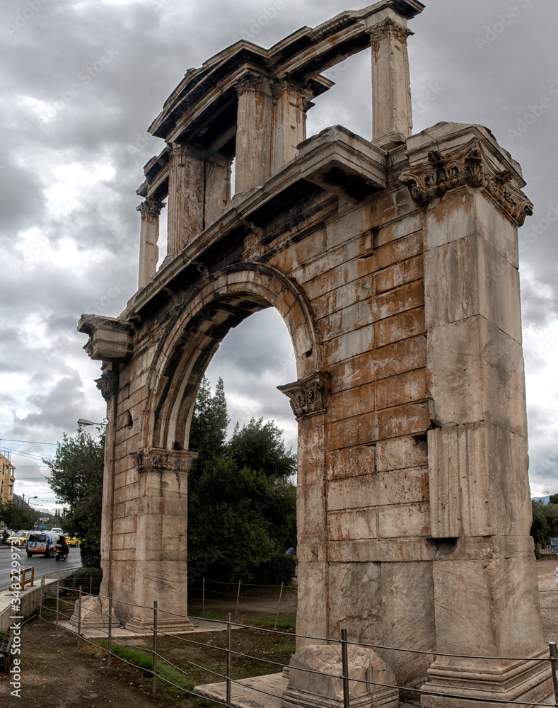 Obraz premium Athens, old city view of ancient ruins. Greece.