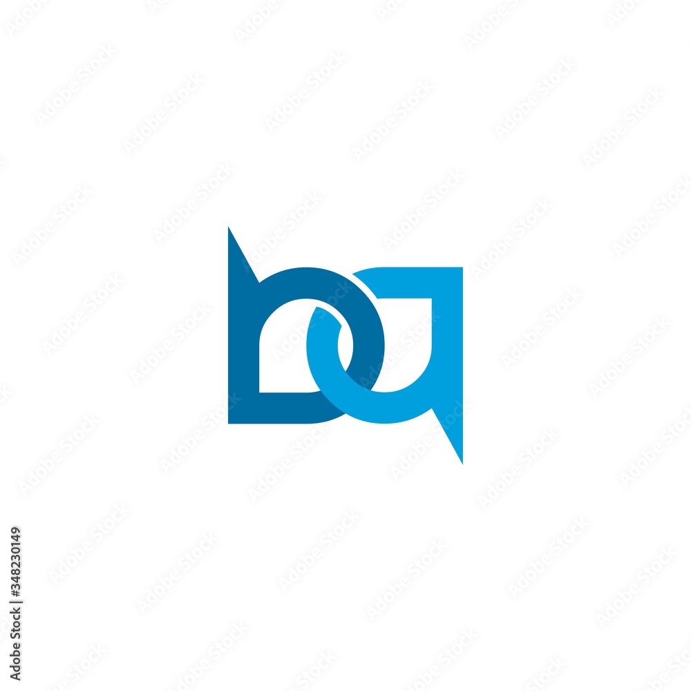 abstract initial letter B Q logo design template abstract initial letter B Q logo design template