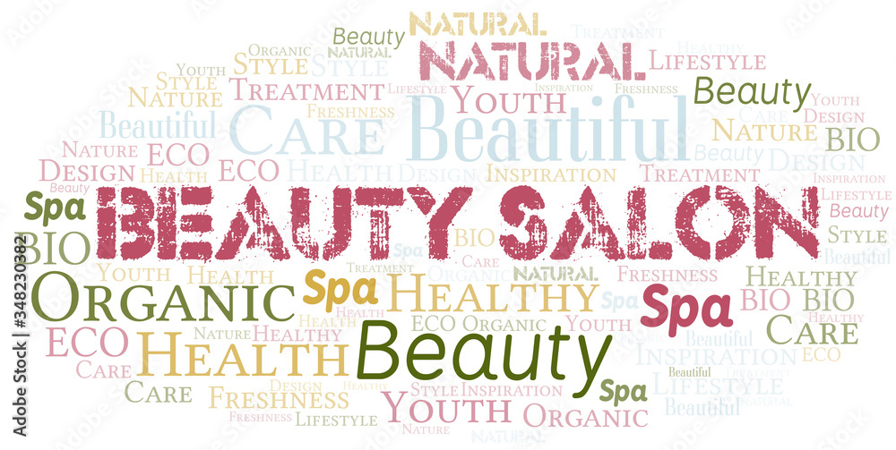 Beauty Salon word cloud collage made with text only. Beauty Salon word cloud collage made with text only.