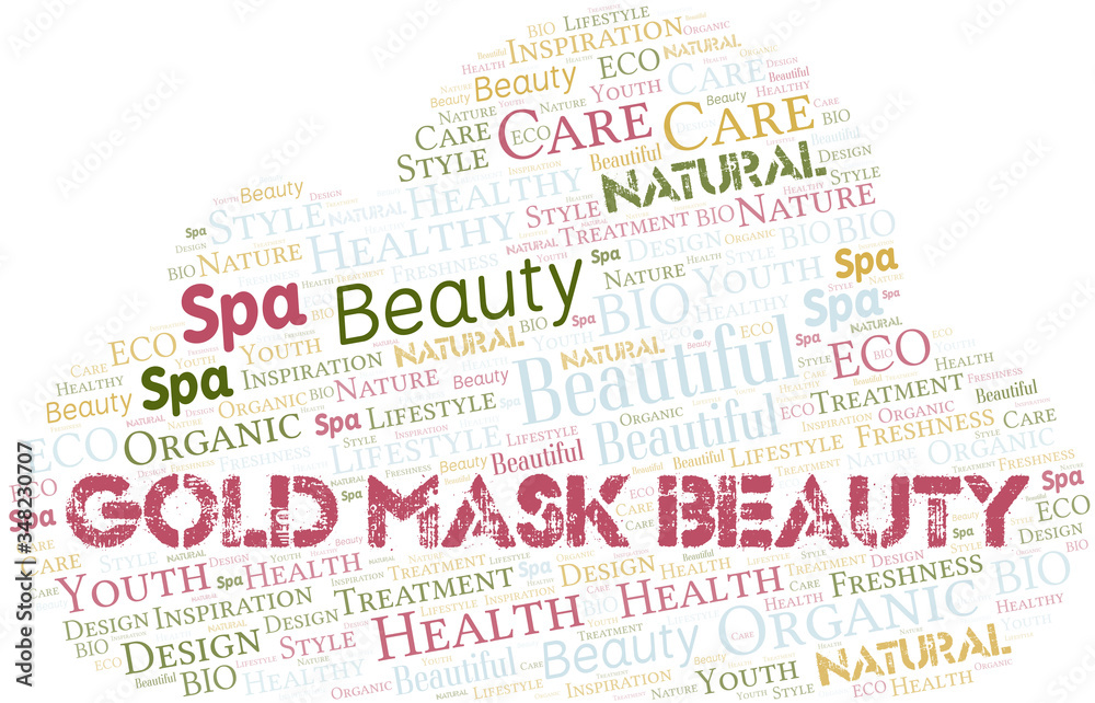 Gold Mask Beauty word cloud collage made with text only. Gold Mask Beauty word cloud collage made with text only.