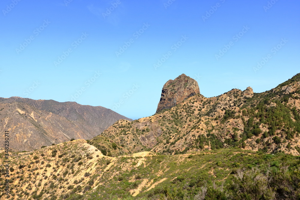 La Gomera - Roque El Cano above the town of Vallehermoso